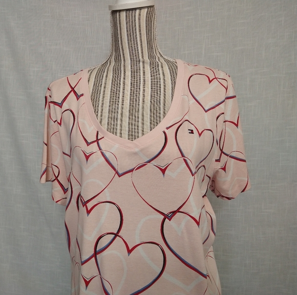 Tommy hilfiger hearts short sleeve tee size 1X - Picture 6 of 11